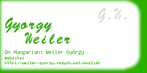 gyorgy weiler business card